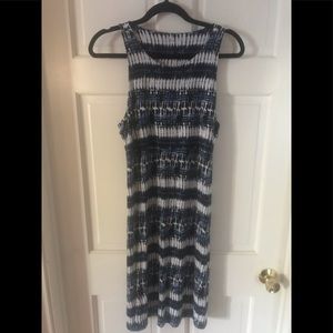 Athleta Black and White Striped Dress